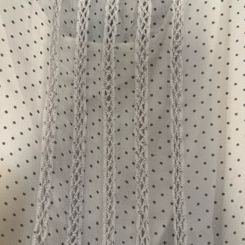 Elegant Cream 100% Silk Blouse with Black Accents—GORGEOUS details! NWT - Picture 12 of 13